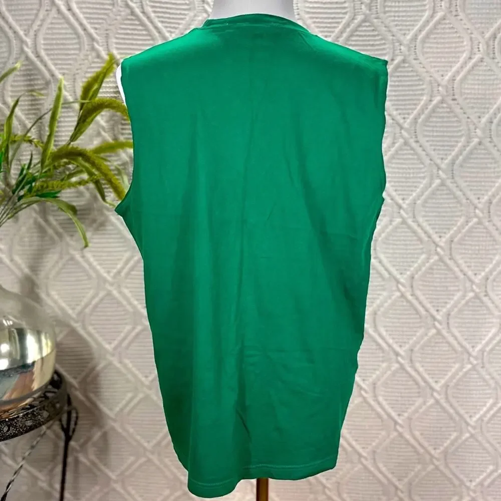 Prospirit Men's Muscle Tee 100%‎ Cotton Active Wear Green Tank Top L
